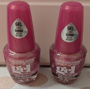 2 Pack - L.A. Colors Gel Like Shine Nail Polish - Rosy Future